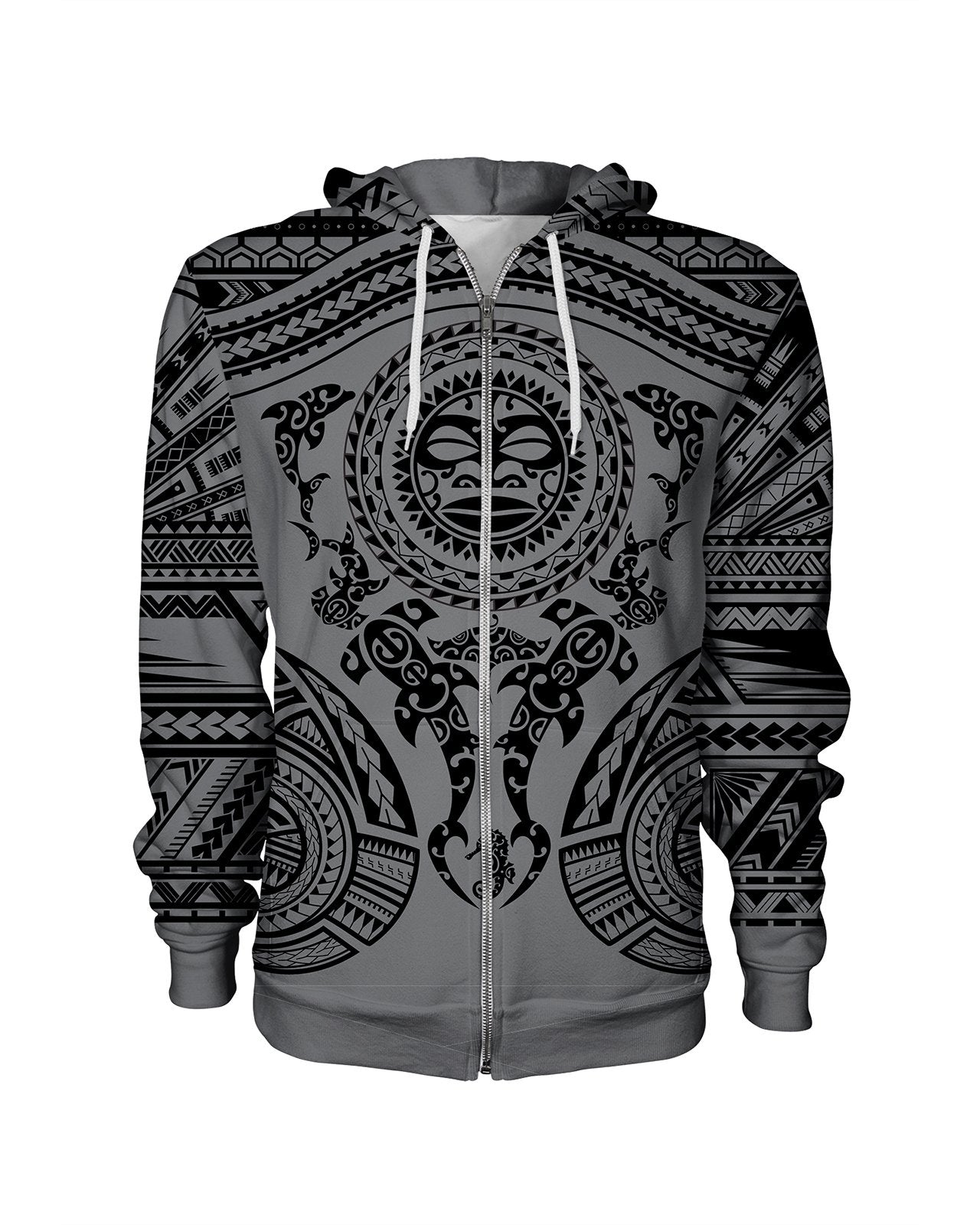 Home All products Maori Grey Zip Hoodie