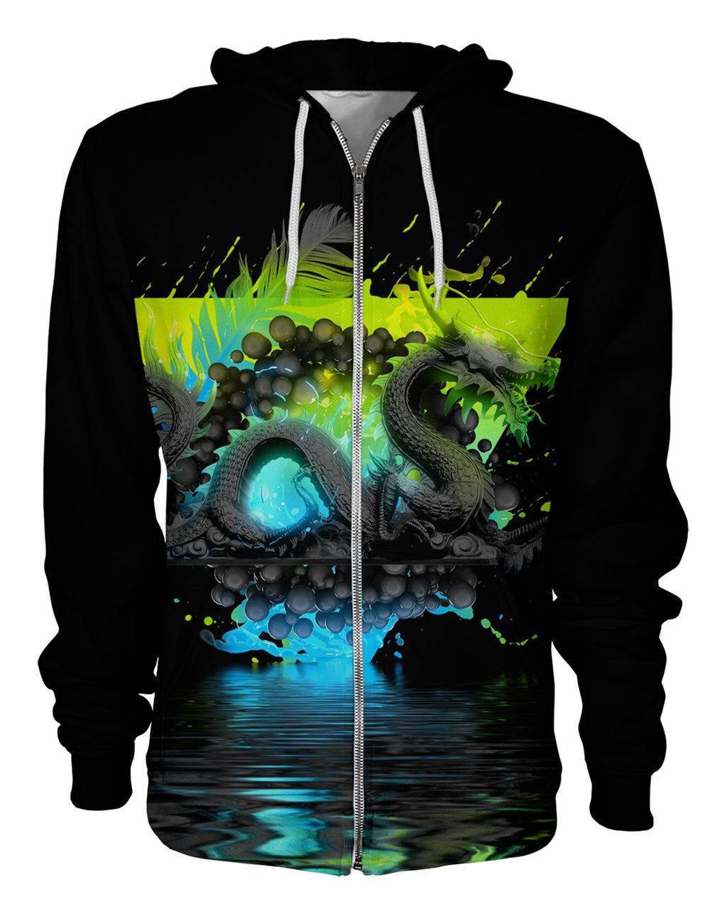 Dark Awe Dragon Zip Hoodie All Over Shirts