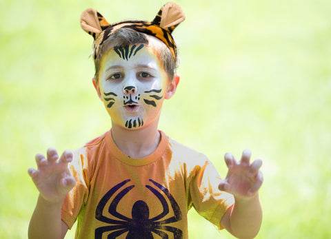 tiger face paint and ears