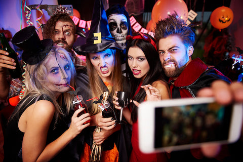 halloween group selfie