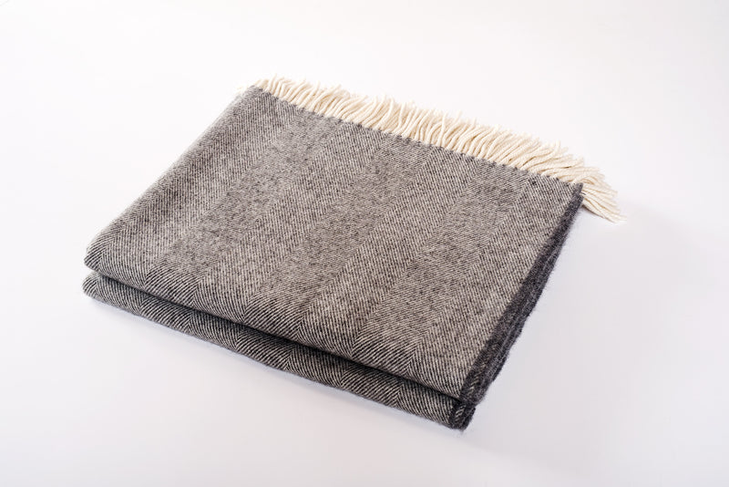 Merino Wool Collection Throw in Heather Grey – Harlow Henry