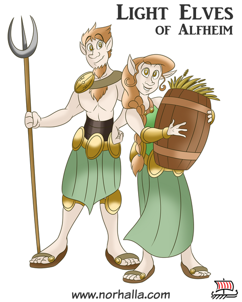 Light Elves of Alfheim - Ostara, Easter, and Idunna norse pagan spring traditions copyright Norhalla.com