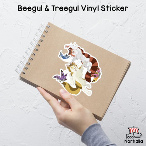 Freyja's cats, Beegul & Treegul are on vinyl - vinyl sticker that is! Decorate your laptop, water bottle, or notebook with some adorable designs, and make everything a little more special. norhalla.com