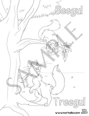 Norse Mythology Coloring Book sample page at Norhalla.com