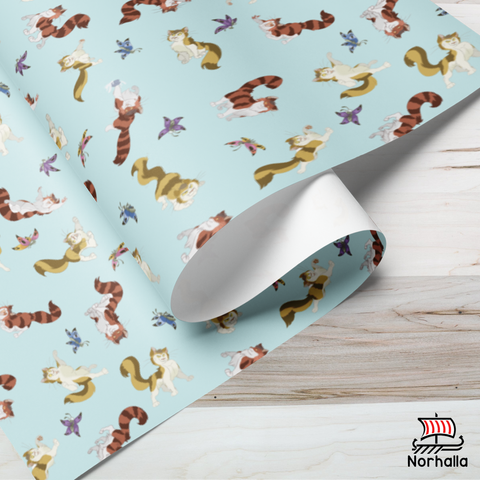 Wrap your gifts in style with Freyja's cats Beegul & Treegul! Get three high-quality, matte-finished premium wrapping paper sheets and add a touch of fun to birthdays, holidays, and other celebrations. Norhalla.com