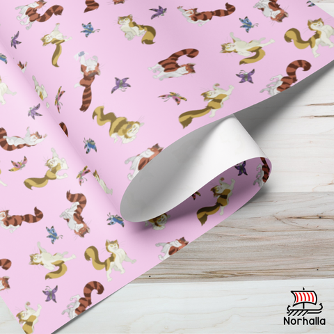 Wrap your gifts in style with Freyja's cats Beegul & Treegul! Get three high-quality, matte-finished premium wrapping paper sheets and add a touch of fun to birthdays, holidays, and other celebrations. Norhalla.com