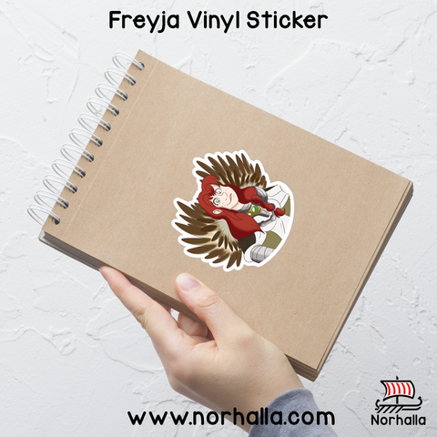 Enhance any item with a Norse goddess Freyja vinyl sticker! norhalla.com