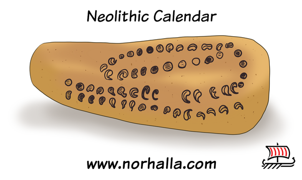 Neolithic calendar image for blog article The Days of the Week are named after our Norse gods, copyright Norhalla.com