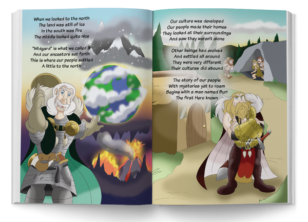 Ginnungagap to Asgard children's book. Norhalla.com