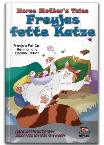 Freyja's Fat Cat, German Edition children's book by Norhalla.com