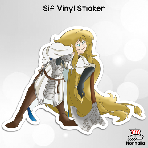 Beautiful Norse goddess Sif vinyl sticker available in 3 sizes! norhalla.com