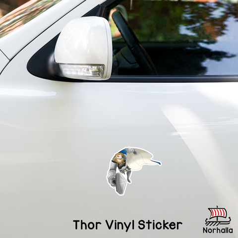 The Norse god of thunder Thor vinyl sticker available in 3 sizes! Norhalla.com