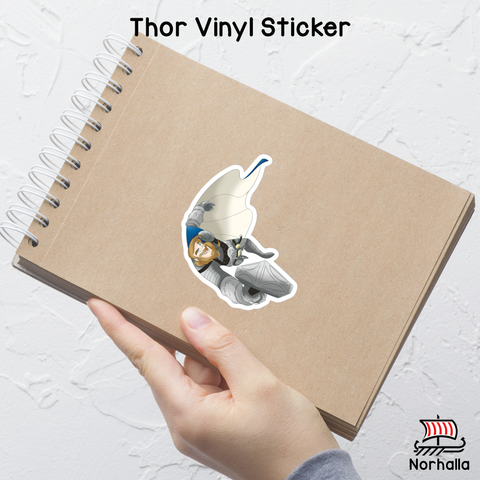 The Norse god of thunder Thor vinyl sticker available in 3 sizes! Norhalla.com