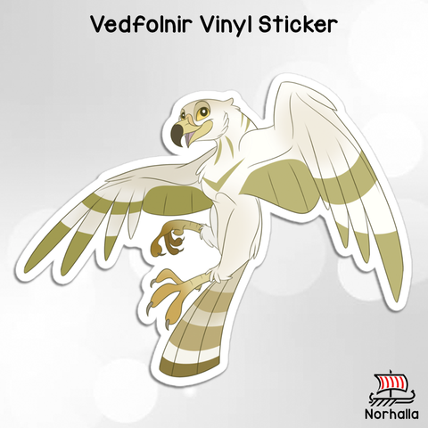 The adventurous Vedfolnir from our Norse children's books is available on a vinyl sticker in 3 sizes! Norhalla.com