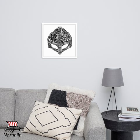 Display beautiful original art in your home with this Viking Helmet print by Swedish artist Mike Johannson.  norhalla.com