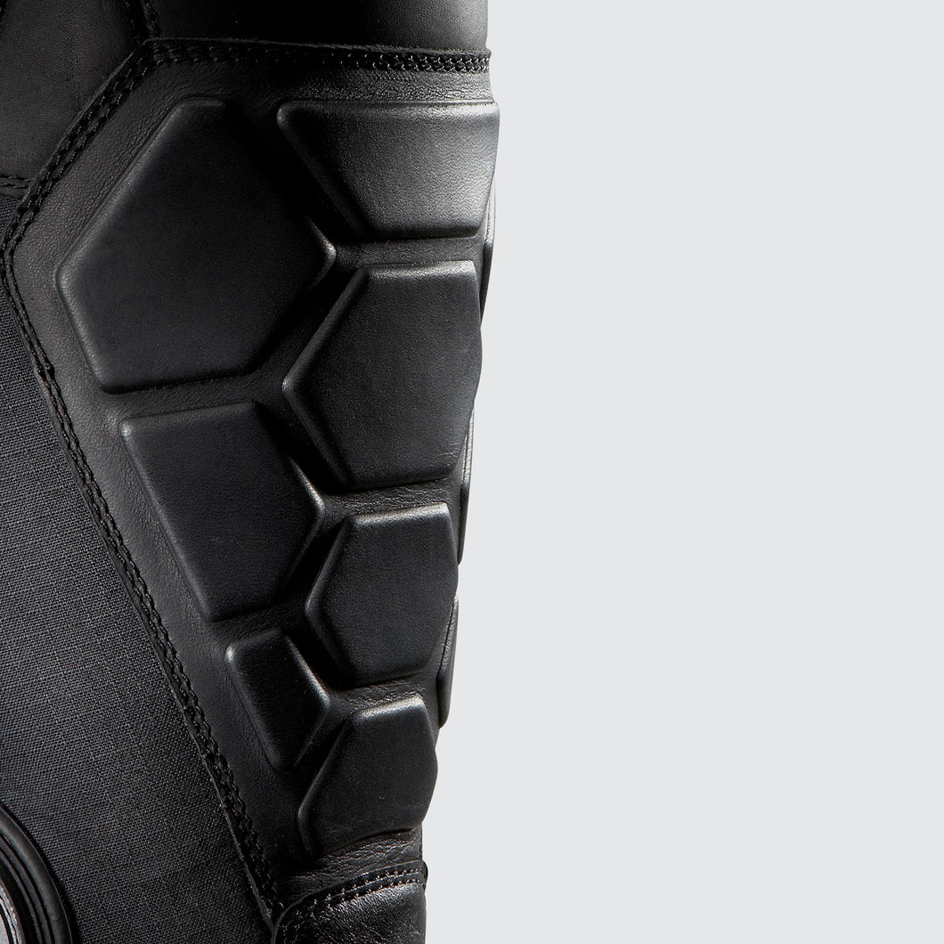 black diamond leather fire boots