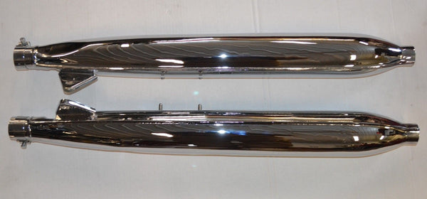 Honda CB450 K0 CB450K0 Black Bomber Exhaust Muffler Set - New Reproduction