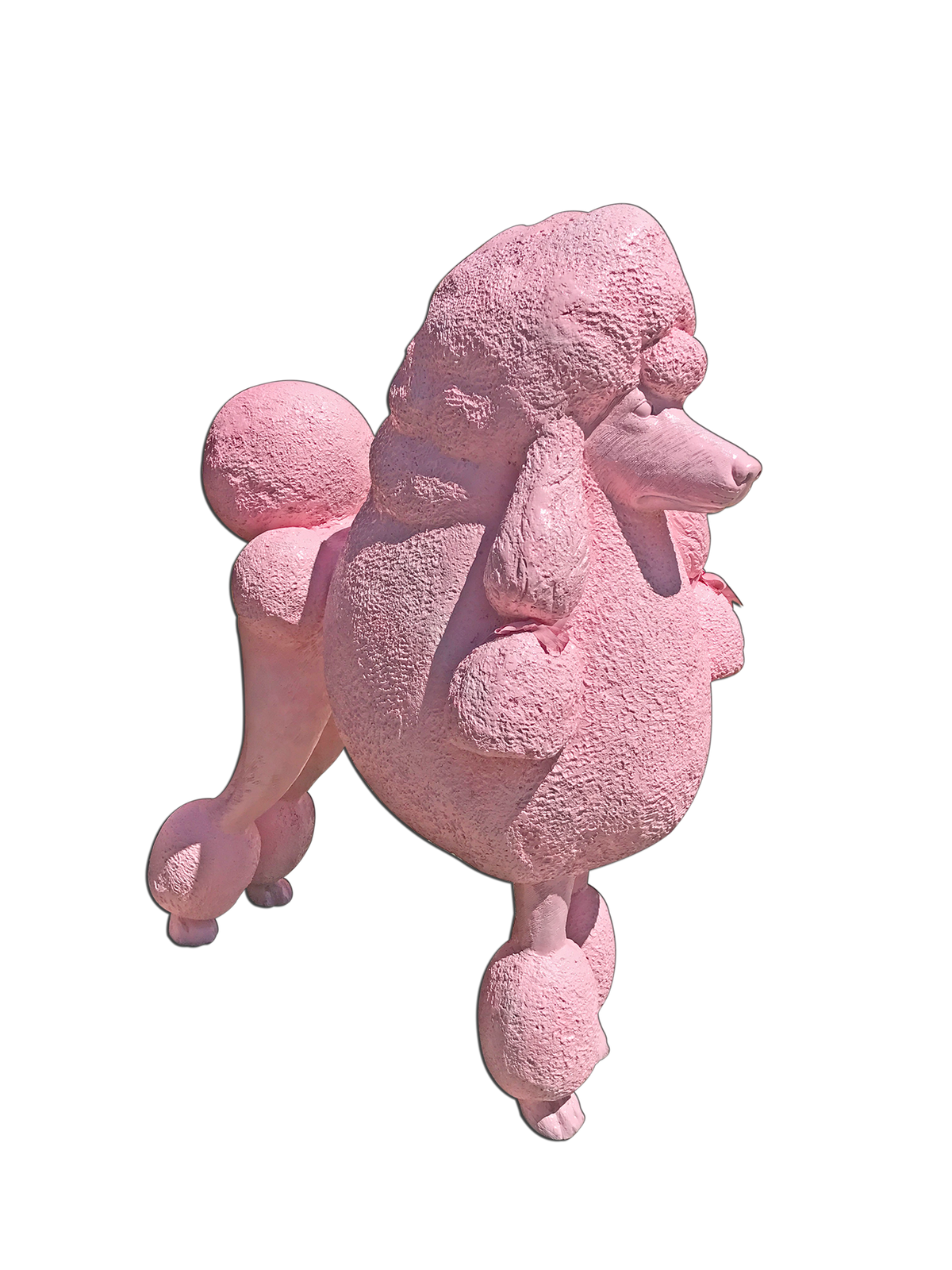 large pink poodle statue