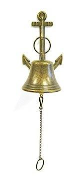 8 Tall Brass School Bell with Wooden Handle