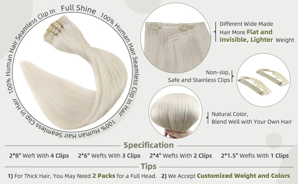 seamless clip in hair extensions