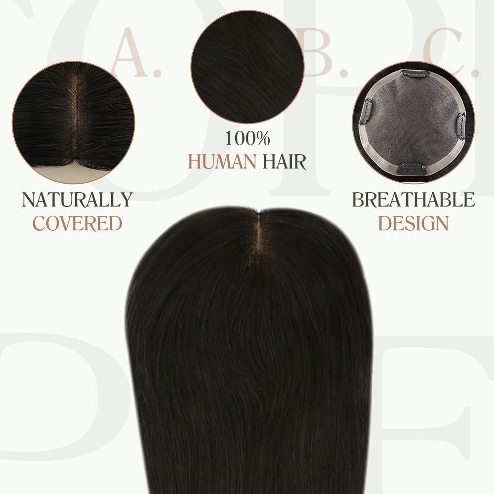 human hair topper