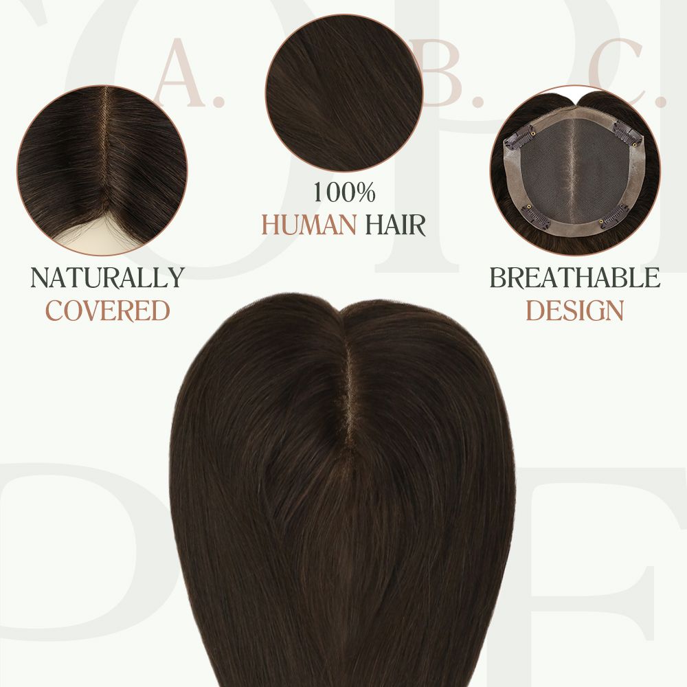 human hair topper