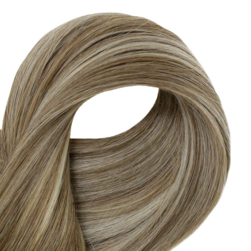 Full Shine Balayage Real Human Hair Halo Extensions (#3/8/22) | Find ...