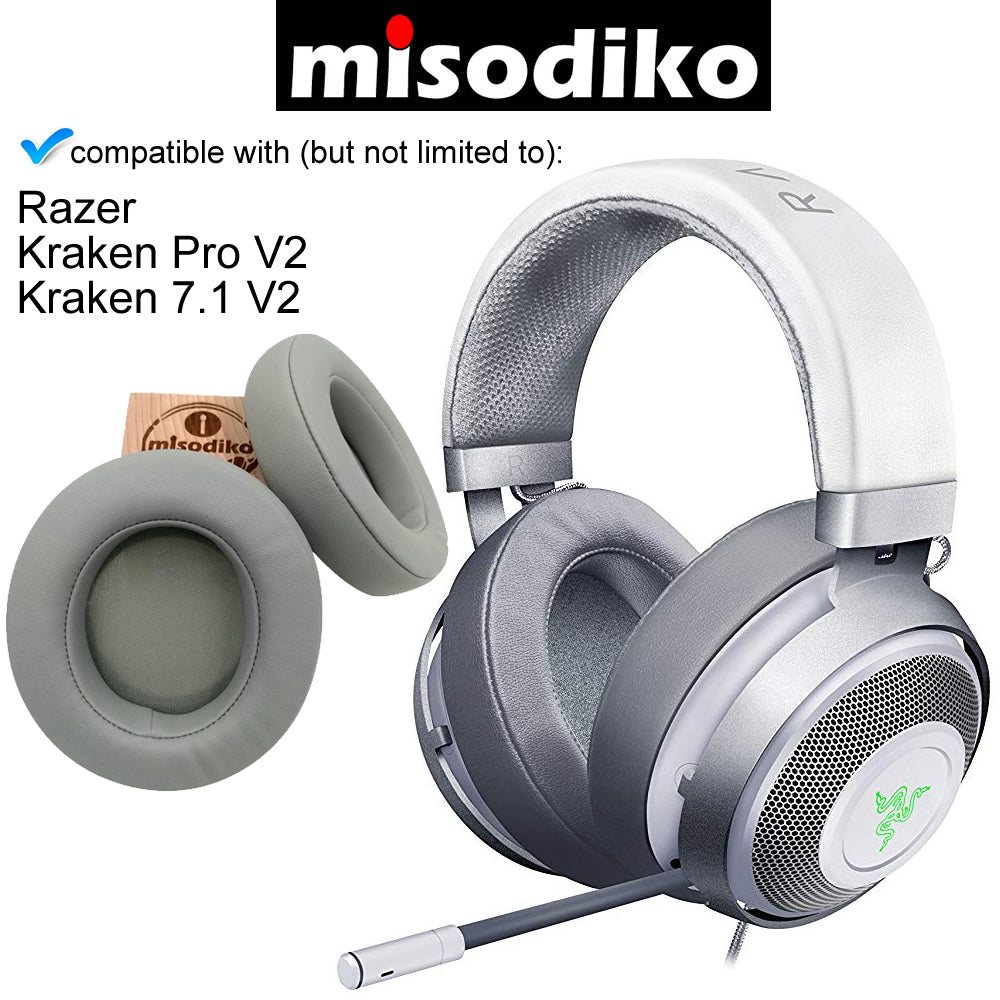 Misodiko Replacement Oval Ear Pads Cushion Kit For Razer Kraken Pro