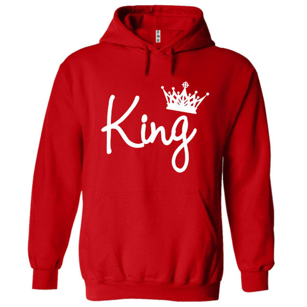 white hoodie with red writing