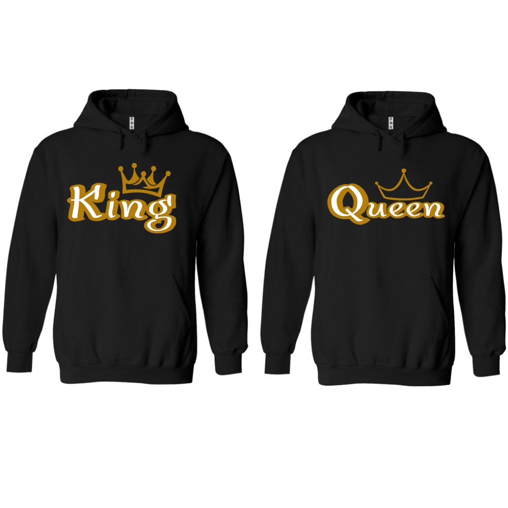 black king and queen hoodies