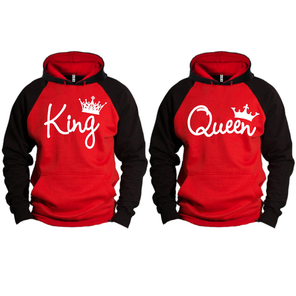 red couple hoodies