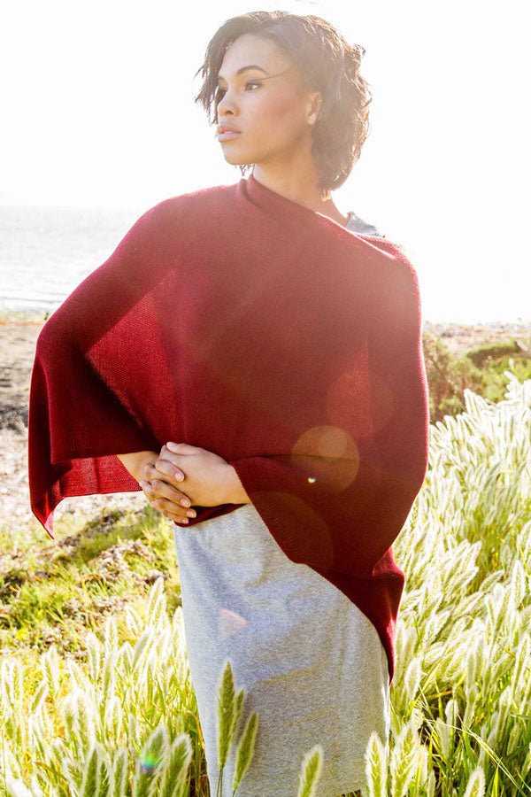 Womens Red Poncho | Perfect Style for Summer Vacation Packing