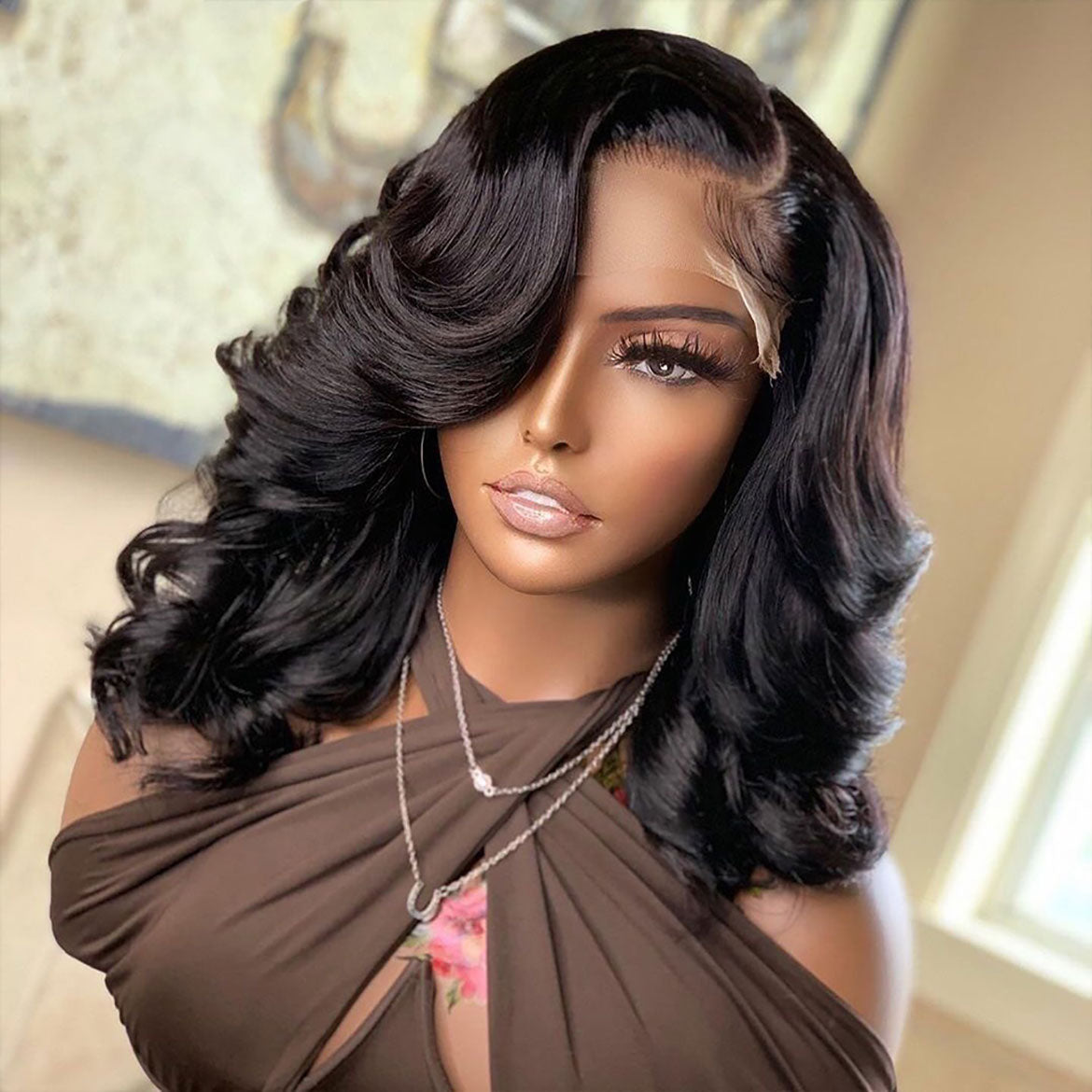Highlight 1b/30 Straight  Colored Lace Front Wigs