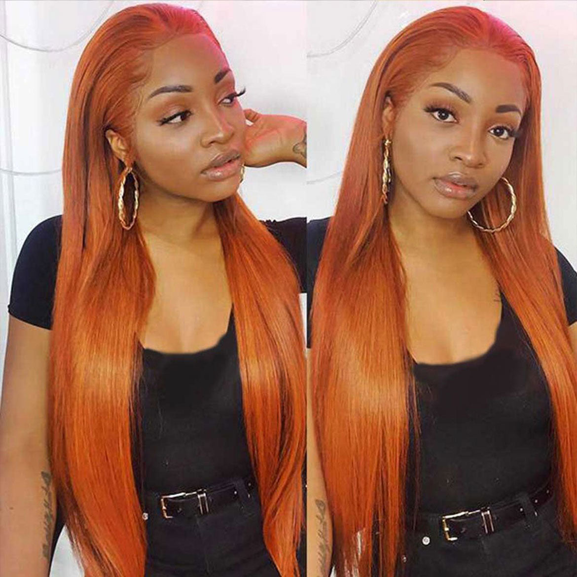 VRBest 350#Orange Human Hair Wigs