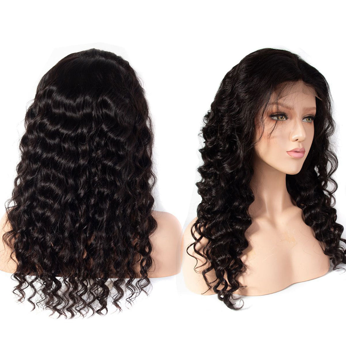 VRBest 4x4 Lace Closure Loose Deep Wave Human Hair Wigs