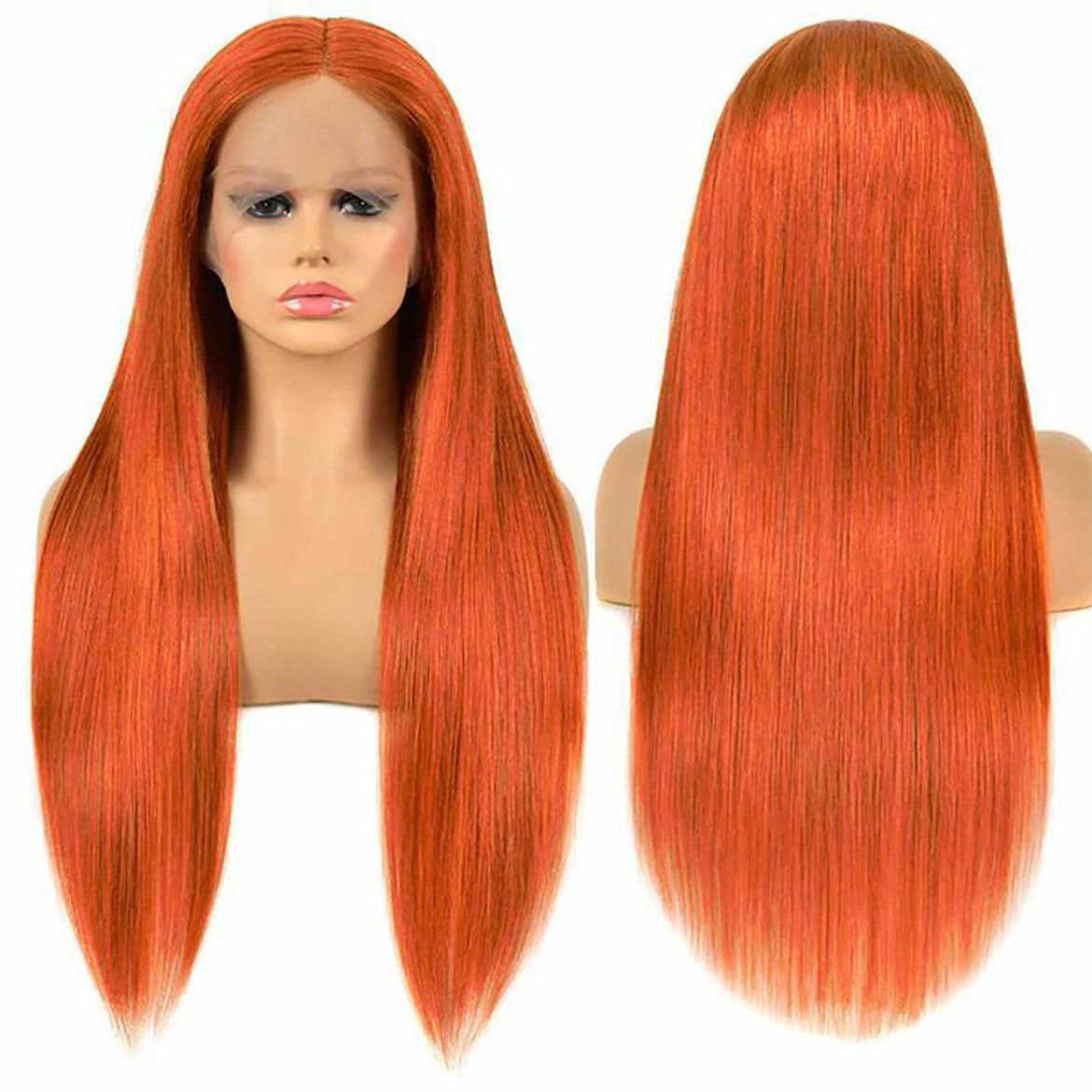 VRBest Orange Ginger Lace Front Wigs