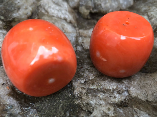 large coral beads