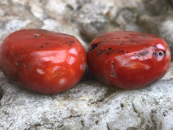 large coral beads