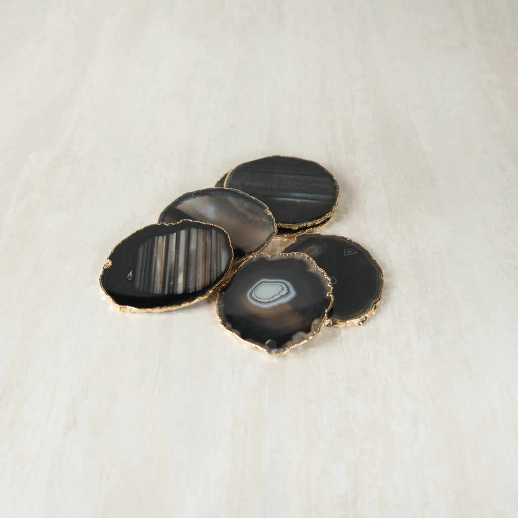 black agate coasters