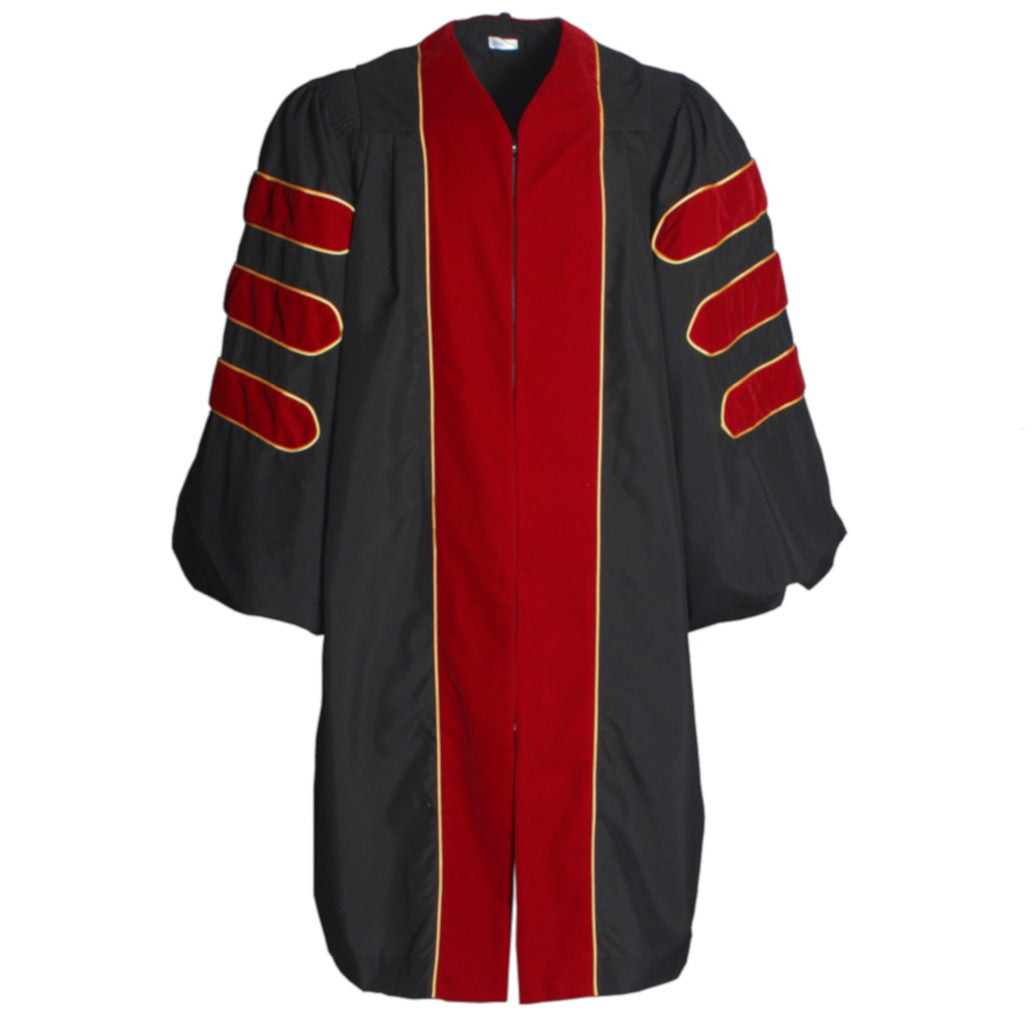 Deluxe Red Doctoral Gown Cap and Gown Direct