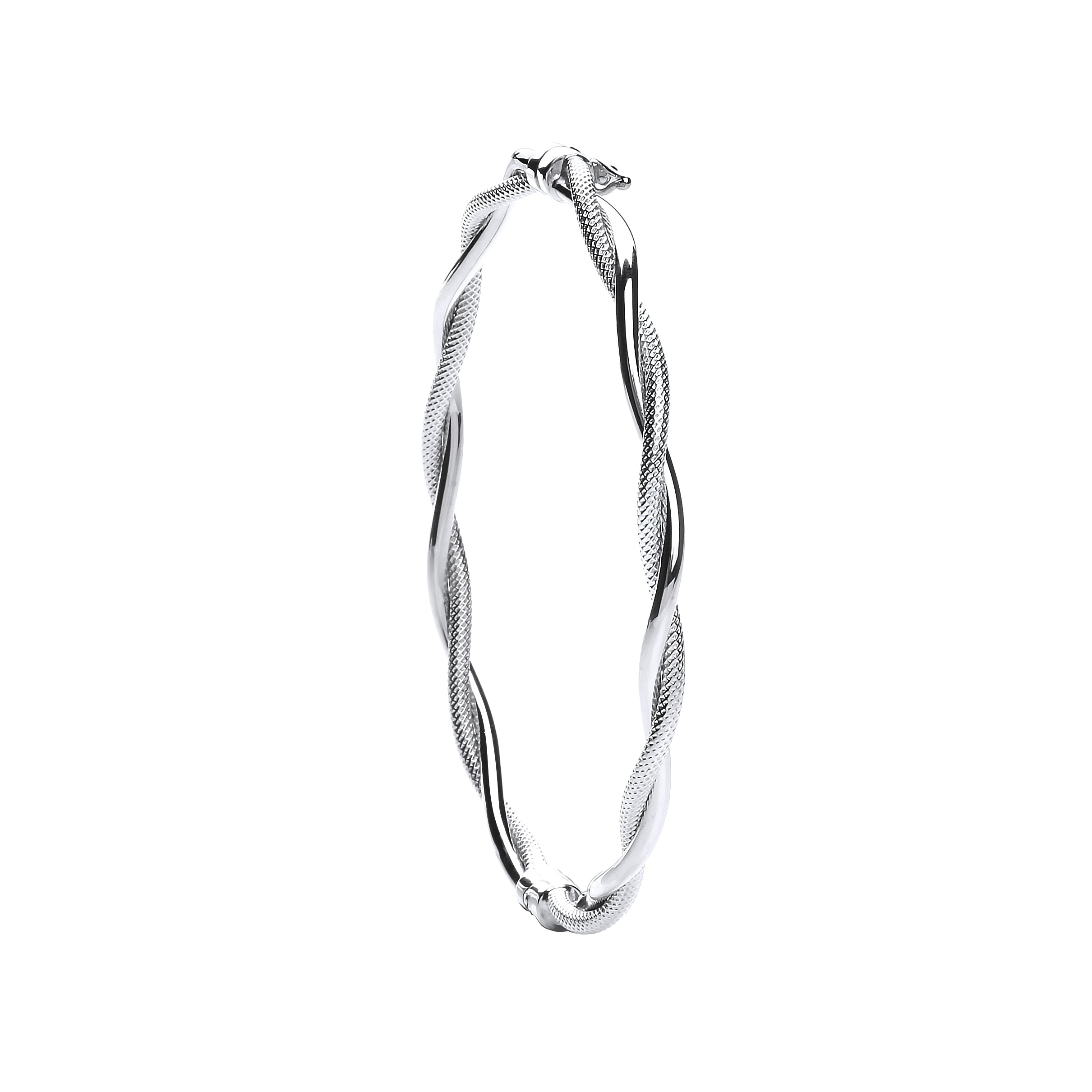 plain white gold bangle