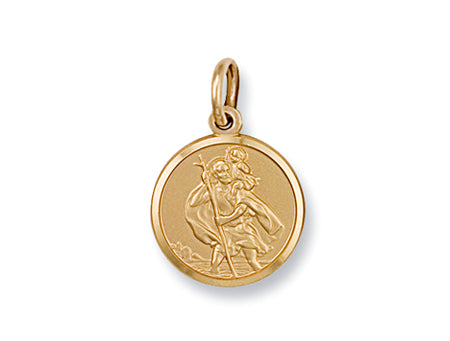 double sided gold st christopher