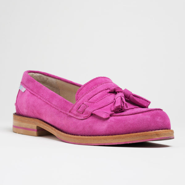 Bright Pink Loafers and Tassel Loafers for Women