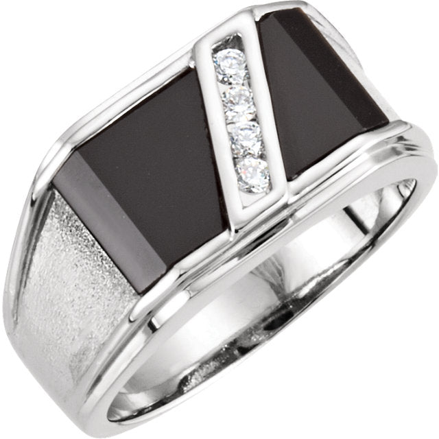 Men S Black Onyx Ring Lawrence Anthony Fine Jewelers