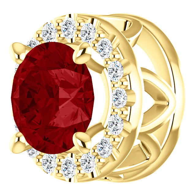 Ruby and Diamond Pendant