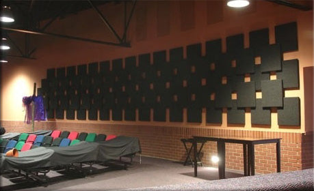S2224 Sorber panels used as acoustic treatment in a music performance space