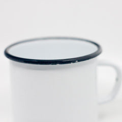 enamel mug rim details