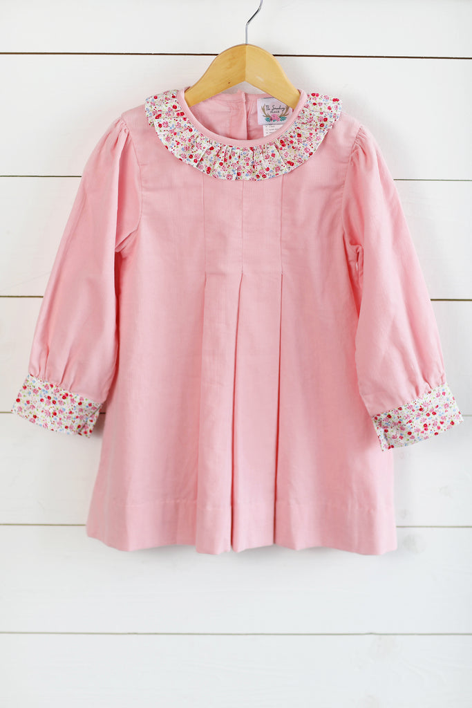 pink corduroy dress