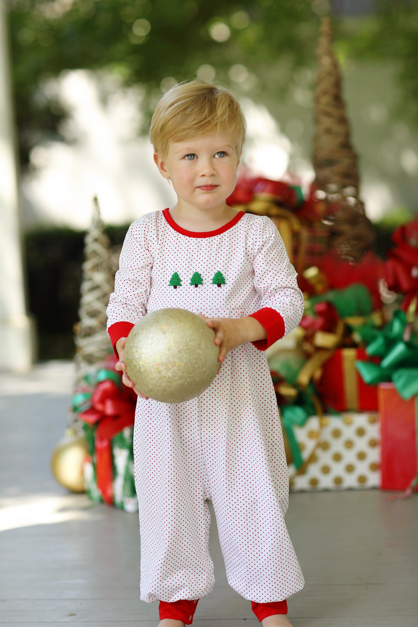 Bamboo Pajamas Set- Wreaths (Luella Lane) – The Smocking Place