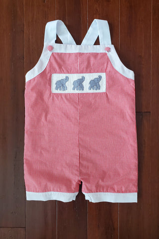 smocked baby romper